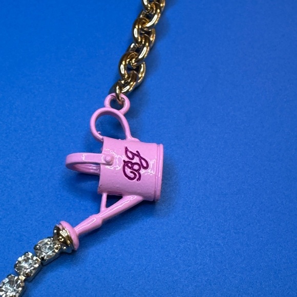 Betsey Johnson Tulips and Watering Can Necklace. - Picture 2 of 11